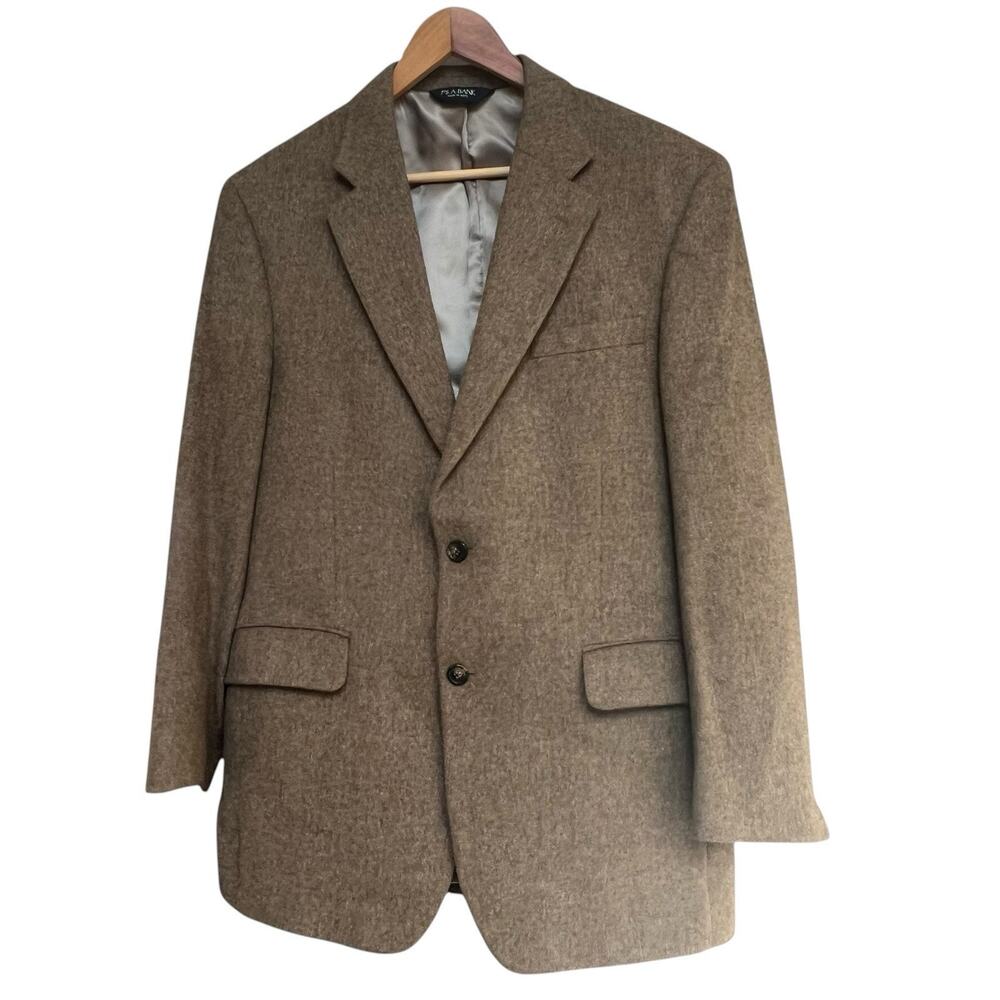 JOS A BANK Brown Sport Coat Blazer Size 41R Two Button Camel Hair
